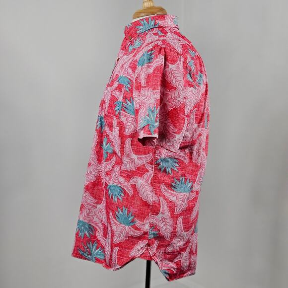 Chubbies Pullover Button-Up Hawaiian Print Red Popover Shirt | Men's Medium - Picture 3 of 16